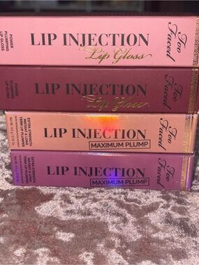 Too Faced Lip Injection Lip Gloss *Set of 4 $122 retail Value NIB